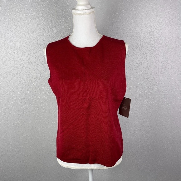 Liz Claiborne - red sleeveless size Large NWT - Picture 1 of 9